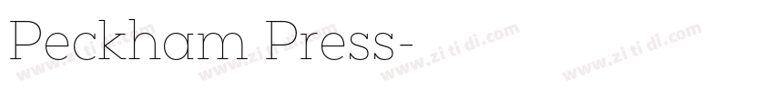 Peckham Press字体转换